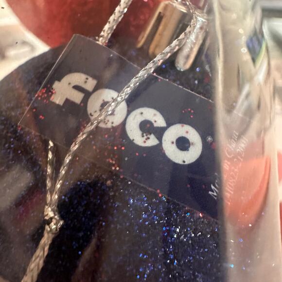 NCA Varsity Spirit 4 pack team ornament set FOCO red blue glitter silver cheer - Picture 7 of 8